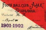 Ajax clubkaart uit 1894 Ajax clubkaart uit 1894